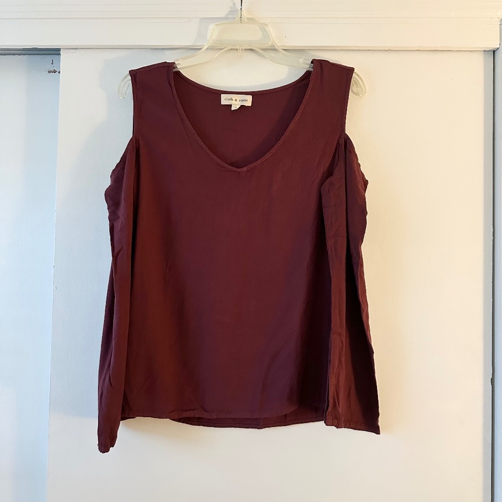 Anthropologie Cloth & Stone Cutout Top